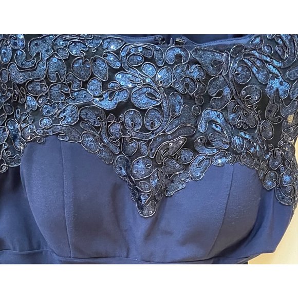 R&M Richards Blue Formal Sleeveless Long Dress - Picture 4 of 10